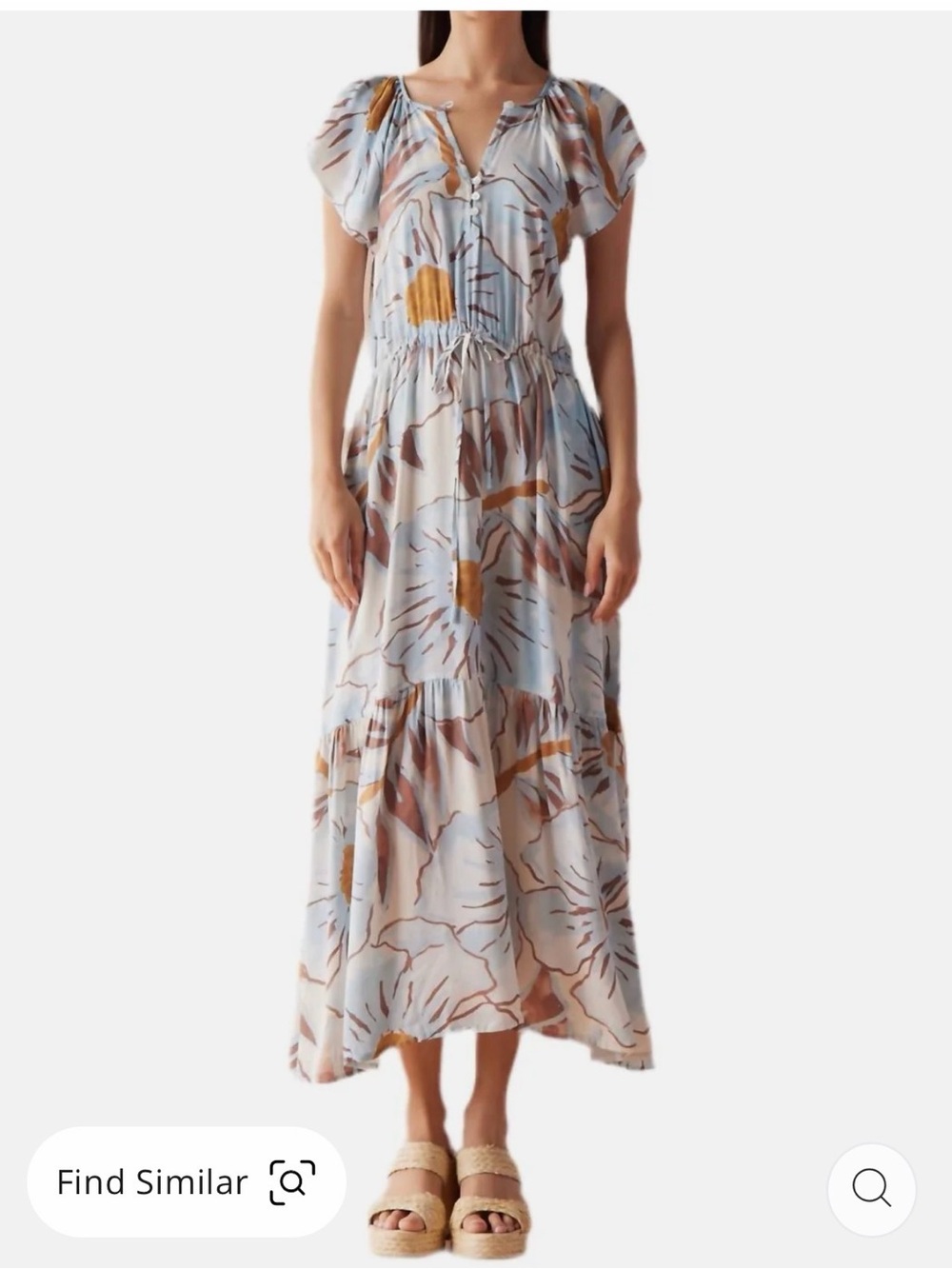 Omika Cora Dress in Fiji Print Midi Maxi M